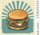 Hamburger illustration Hamburger illustration 133645524