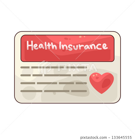 illustration of health insurance 133645555