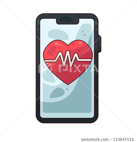 illustration of health app 133645558
