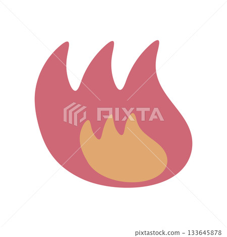 Simple flame icon illustration Simple flame icon illustration 133645878