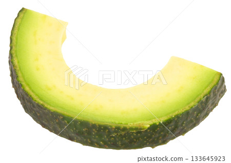 Avocado sliced seed pile fall drop slide scatter splash 133645923
