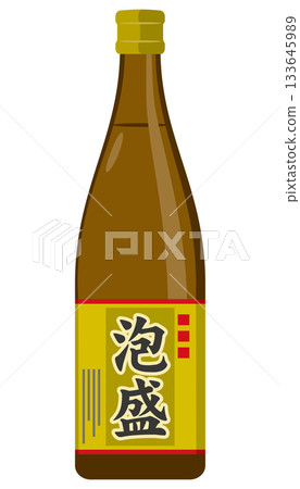 圖示為一瓶1.8升裝的泡盛酒。 圖示為一瓶1.8升裝的泡盛酒。 133645989