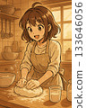 Cute Japanese Manga-style Girl in the Chamber of Commerce | 133646056