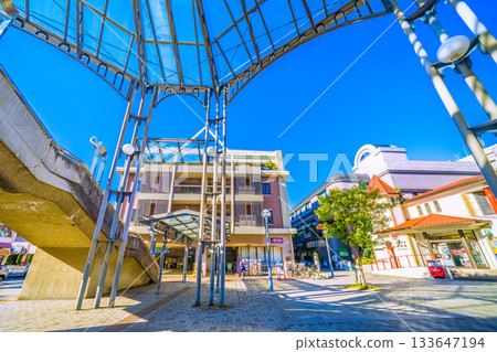 Yokohama cityscape, Japan, November 28. View of Nakagawa Station on the Yokohama Municipal Subway (in front of the Tokyo City University Yokohama Campus) and other areas. 133647194