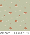 seamless minimal hedgehog repeat pattern background, flat jpg illustration graphic design 133647197