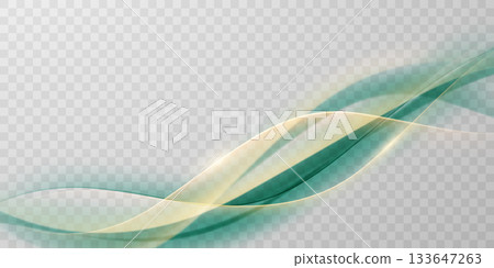 Green abstract wave background With luxury golden element vector illustration Green abstract wave background With luxury golden element vector illustration 133647263