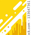 Yellow and white abstract background with flowing lines and rounded shapes in modern flat minimalist style 133647361
