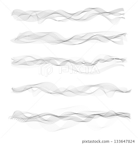 Musical Sound waves vector design template. Musical Sound waves vector design template. 133647824