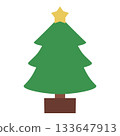 Vector illustration of a simple Christmas tree before decorations 133647913