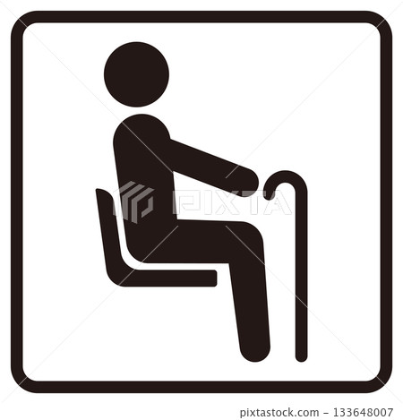 Priority seat elderly illustration Priority seat elderly illustration 133648007