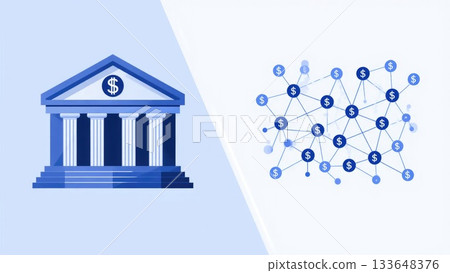 Centralized vs Decentralized Finance Network Comparison Centralized vs Decentralized Finance Network Comparison 133648376