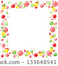 Christmas bell and ornament frame (square) 133648541
