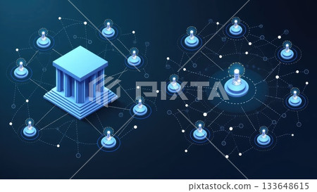 Centralized vs Decentralized Finance Network Comparison Centralized vs Decentralized Finance Network Comparison 133648615