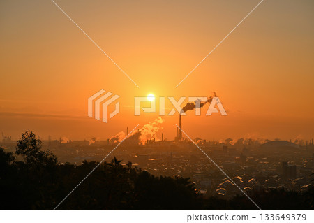The sunrise seen from the mountain 133649379
