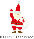 Santa Claus with a gift 133649428