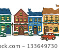 Christmas cityscape illustration 133649730