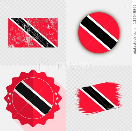 Trinidad and Tobago National Flag Icon Collection. 133649892