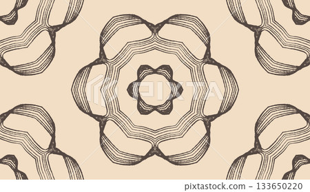 Elegant seamless pattern, repeatable illustration for surface design 133650220