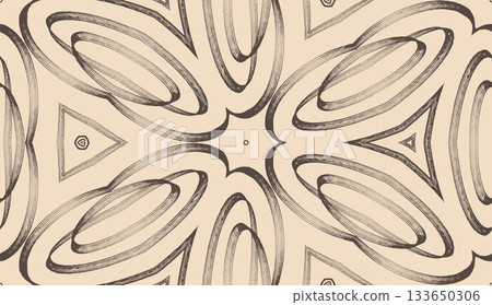 Elegant seamless pattern, repeatable illustration for surface design 133650306