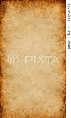 Grunge vintage paper background with aged stained texture for retro design, invitation, greeting card or poster template. 133650724