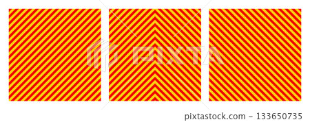 Warning sign with yellow and red diagonal lines. Attention, danger or caution symbol. Construction site signage, road safety notice, hazard banner, security alert shield. Vector illustration Warning sign with yellow and red diagonal lines. Attention, danger or caution symbol. Construction site signage, road safety notice, hazard banner, security alert shield. Vector illustration 133650735