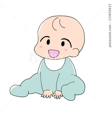 嬰兒面帶微笑 嬰兒面帶微笑 133650815