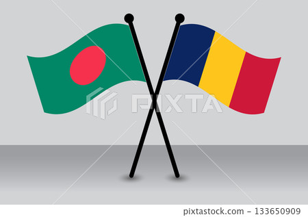 Bangladesh vs. Chad Crossed Flags: Asian and African Relations Graphics. Bangladesh vs. Chad Crossed Flags: Asian and African Relations Graphics. 133650909