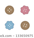 Simple illustration of a cute button 133650975