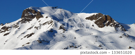 Ski slopes on Maschgenkamm, Flumserberg, Switzerland. Ski slopes on Maschgenkamm, Flumserberg, Switzerland. 133651020