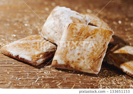 traditional italian mostaccioli on a table 133651153