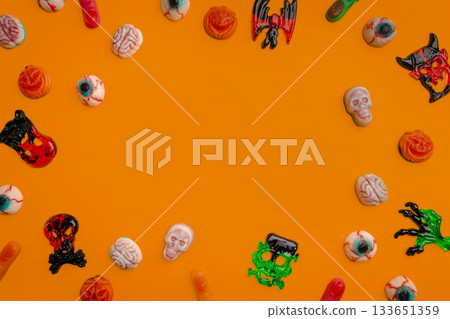 A modern greeting card for Halloween A modern greeting card for Halloween 133651359