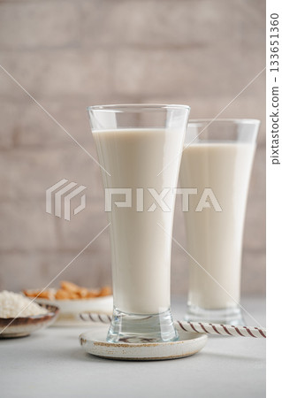 Horchata Refreshing cold drink from Valencia 133651360