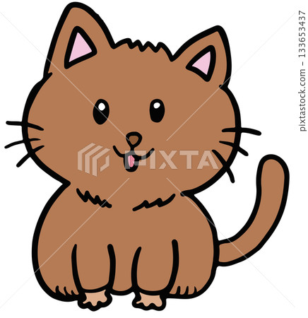 Cute hand drawn illustration of cat for decoration, kitten cartoon, characters, comic, pet shop, vet, adopt and rescue animal, foster home, shelter, house, home, backyard, playtime, sticker, patch Cute hand drawn illustration of cat for decoration, kitten cartoon, characters, comic, pet shop, vet, adopt and rescue animal, foster home, shelter, house, home, backyard, playtime, sticker, patch 133653437
