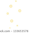 Many yellow round light particles 133653578