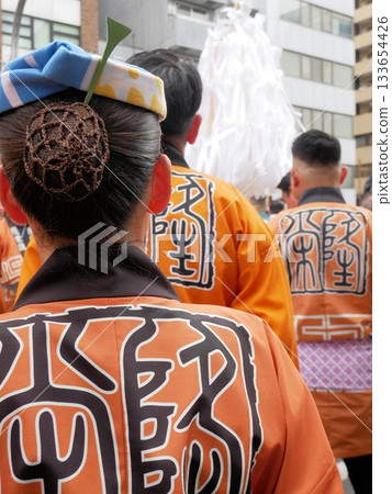 Orange happi coat for the Shitaya Shrine Festival (Tokyo) Orange happi coat for the Shitaya Shrine Festival (Tokyo) 133654426
