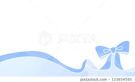 Ribbon decoration frame, background, watercolor style color 133654593