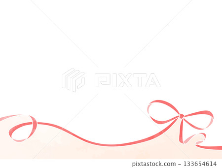 Ribbon decoration frame, background, watercolor style color Ribbon decoration frame, background, watercolor style color 133654614