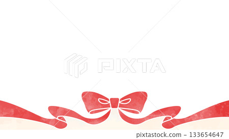 Ribbon decoration frame, background, watercolor style color Ribbon decoration frame, background, watercolor style color 133654647