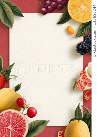 新鮮水果框架 133655244