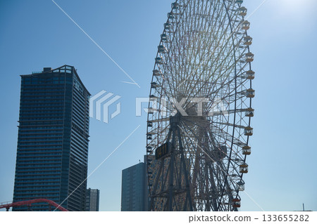 Ferris wheel and building 133655282