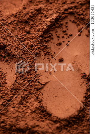 Cocoa powder chocolate texture background 133655422