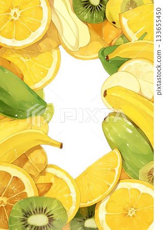 黃色果實圖案 133655450