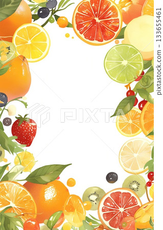 新鮮水果框架 133655461