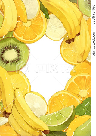 Fresh fruit frame 133655466