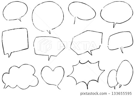 手繪線條藝術對話框套裝 133655595