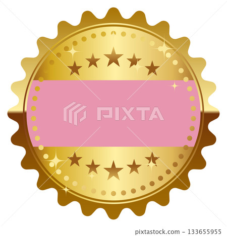 粉紅色和金色相間的奢華夢幻相框 133655955