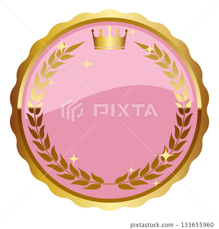 A luxurious, fairytale-like frame in pink and gold A luxurious, fairytale-like frame in pink and gold 133655960