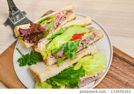 Homemade Big Mac-style sandwich Homemade Big Mac-style sandwich 133656163