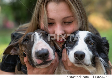 Joyful Moments with Two Adorable Dogs 133656262