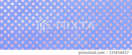 Light blue background from wrapping paper with silver polka dot pattern. Texture of pastel dotted backdrop 133656637